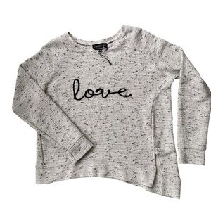 French Kyss Speckled Cream Sweater Womens M NWT